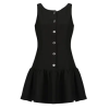 MICHAEL KORS MICHAEL Michael Kors Rövid ruhák BTN FNT DROP WAIST MINI Fekete EU M