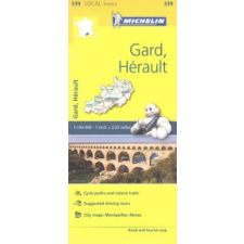 Michelin Travel Publications Gard, Herault, France Local Map 339 idegen nyelvű könyv