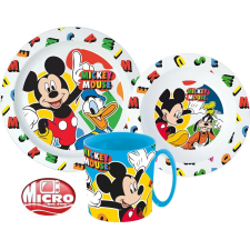 Mickey Disney Mickey étkészlet, micro műanyag szett babaétkészlet