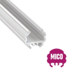  MICO - Aluminium függeszthető kör alakú profil LED szalagos világításhoz ø16 mm, opál burával