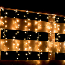  Micro LED-es cluster fényfüggöny, melegfehér, 8pr. karácsonyfa izzósor