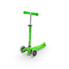 Micro Mini Micro Deluxe LED roller világító kerékkel, zöld roller