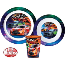 Micro Racing Power étkészlet 260 ml pohárral ,micro műanyag szett babaétkészlet