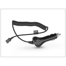 Micro USB szivargyújtós gyorstöltő spirál kábellel - 5V/2A - fekete kábel és adapter