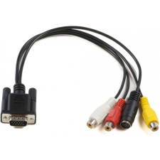 Microconnect VGA to S-video 3x RCA 0,3m átalakító kábel és adapter