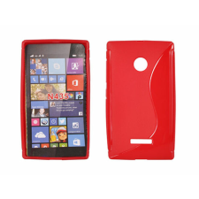 Microsoft Lumia  435, Szilikon tok, S-Case, piros tok és táska