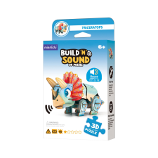 MierEdu - Hangot adó 3D állatos puzzle - Triceratops puzzle, kirakós