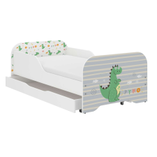  MIKI gyerekágy 140x70cm  ajándék matraccal, ágyneműtartó nélkül- dino gyermekbútor