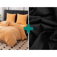 Mikroszálas ágyneműgarnitúra FUZZA + JERSEY EXCLUSIVE lepedő 90x200 cm fekete, egyszemélyes ágy lakástextília