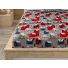  Mikroszálas lepedő WINTER COTTAGE szürke 90x200 cm