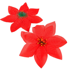  Mikulásvirág virágfej 13cm dekorációs kellék
