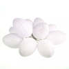 MILAGRO Fényfüzér Elemes LED lámpák Pamut húsvéti tojás fehér 10x LED MILAGRO EKD3937