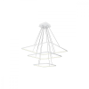 MILAGRO NIX függőlámpa fehér négyzet alakú keret 117W LED IP20 Fém és akril modern minimalista stílusú Milagro