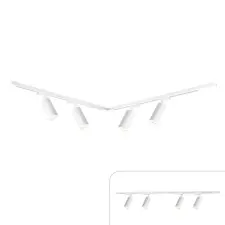 MILAGRO Sínes lámparandszer 4db spotlámpával 150cm fehér | Track light Milagro Mica (ML1151) világítás