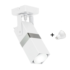 MILAGRO VIDAR fehér/króm mennyezeti lámpa (MLP6281) 1xGU10 + ajándék LED izzó világítás