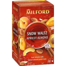 Milford Gyümölcstea, 20x2,5 g, MILFORD "Snow Waltz", sárgabarack-mandula tea