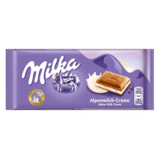 Milka Alpenmilch-creme Alpesi tejcsokoládé tejes krémtöltelékkel 100 g csokoládé és édesség