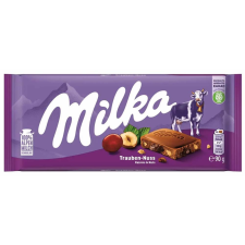  Milka mazsolás-mogyorós táblás csokoládé - 90g csokoládé és édesség