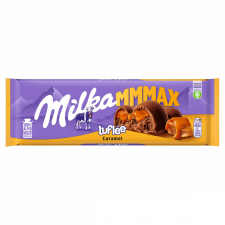 Milka Mmmax Luflée alpesi tej felhasználásával készült tejcsokoládé karamell töltelékkel 250 g csokoládé és édesség