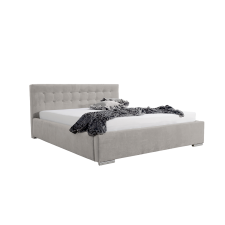 milo TYP01 ágyrácsos ágy, világos bézsesszürke ágy és ágykellék