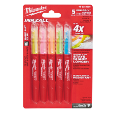 Milwaukee INKZALL™ Szövegkiemelő Színes (5 darabos kiszerelés) 1 db filctoll, marker