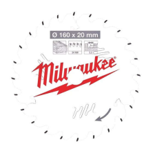 Milwaukee Körfűrészlap hordozható gépekhez (Fához) 160x20x2.2x24 ATB - 1 db (4932471290) fűrészlap