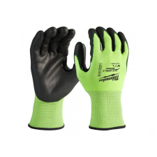Milwaukee Munkavédelmi kesztyű vágásbiztos 3-as szint L-es Hi-Vis védőkesztyű