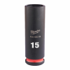 Milwaukee SHOCKWAVE hatszög gépi dugókulcs, hosszú 3/8˝ 15 mm (4932480289)
