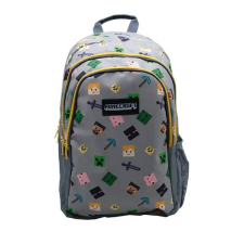  Minecraft 3 rekeszes iskolatáska, hátizsák - Gray iskolatáska