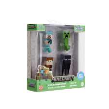  Minecraft 4db-os figura csomag 5cm-es, fém játékfigura