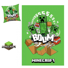 Minecraft Boom Creeper polár takaró + párna szettben lakástextília