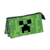 Minecraft Face 3 rekeszes tolltartó 22 cm