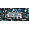  Minecraft fej lilás-kék Soft Shell