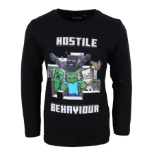 Minecraft gyerek hosszú ujjú póló fekete 12év gyerek póló