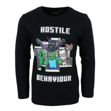  Minecraft gyerek hosszú ujjú póló fekete 6év