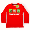 Minecraft gyerek hosszú ujjú póló piros 134