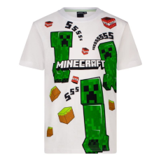 Minecraft Gyerek póló, Creeper TNT SSs, 128 cm, 8 év, Fehér