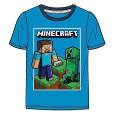 Minecraft gyerek rövid póló kék 9év