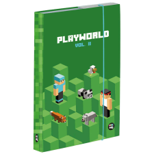Minecraft mintás füzetbox A/4, jumbo, playworld 2, zöld füzetbox