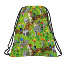 Minecraft mintás tornazsák, 41x35cm, BackUp, 2025, A61 tornazsák