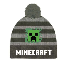 Minecraft sapka szürke csíkos 54cm
