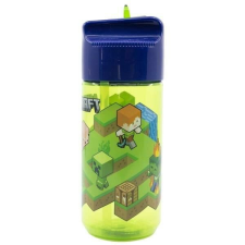 Minecraft szívószálas műanyag kulacs 430 ml kulacs, kulacstartó
