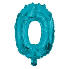  Mini 0-ás Blue szám Fólia lufi 32 cm party kellék