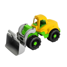  Mini bulldózer 29 cm autópálya és játékautó