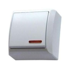  Mini falon kívüli egypólusú kapcsoló(101) jelzőfényes fehér villanyszerelés