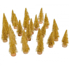  Mini fenyő arany 6cm 20db-os dekorációs kellék