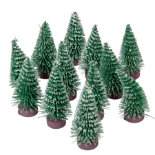  Mini fenyő havas 5cm 12db-os csomag dekorációs kellék