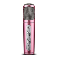 Mini karaoke mikrofon mobiltelefonokhoz - iOS és Android kompatibilis / rózsaszín mikrofon