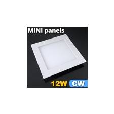 Mini négyzet LED panel (170x170 mm) 12 Watt hideg fehér világítási kellék