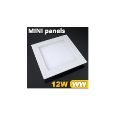 Mini négyzet LED panel (170x170 mm) 12W - meleg fehér világítási kellék